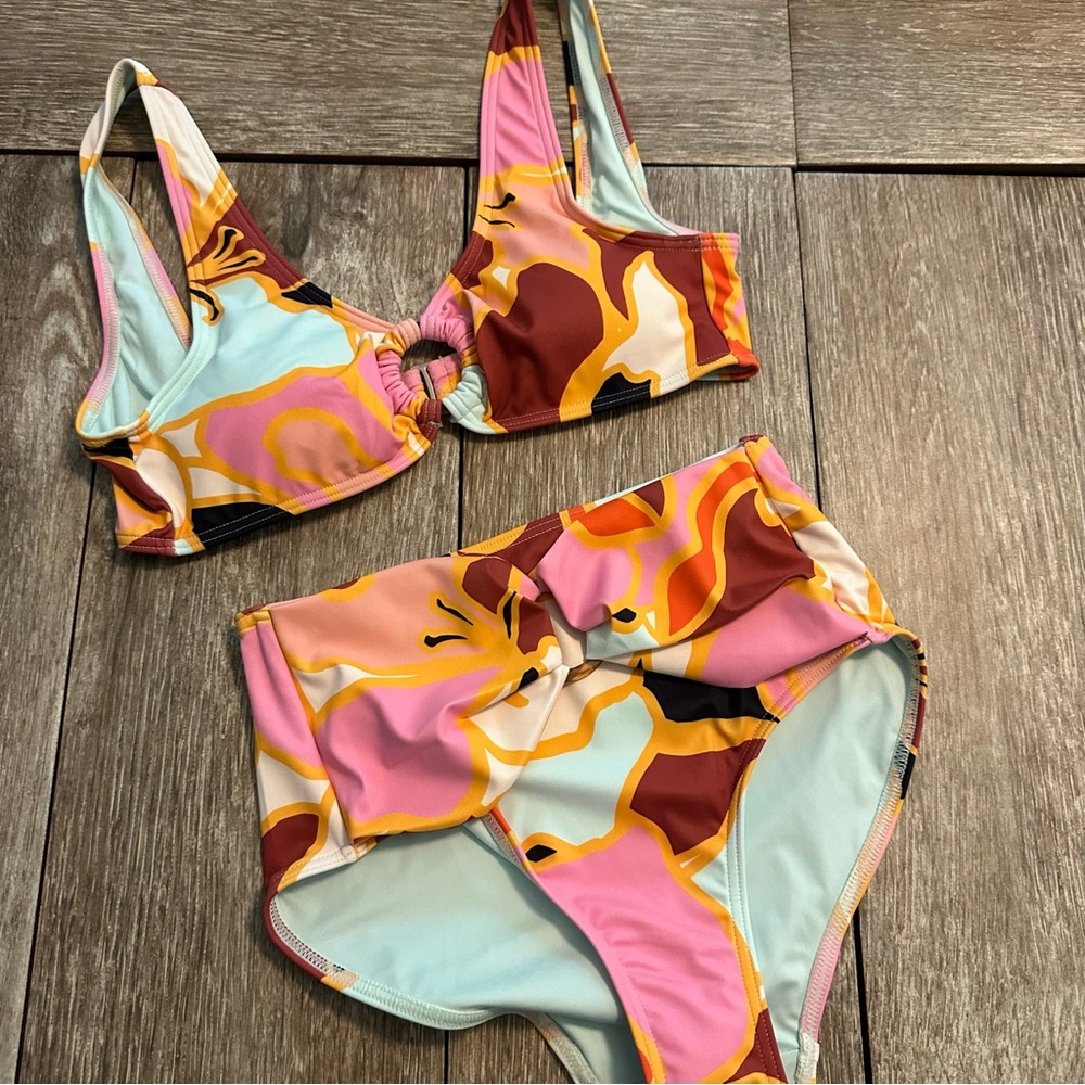 Hutch O-ring High waisted vibrant Colorful High-Waisted Bikini Bottom, Size XS